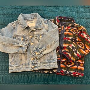 3T denim and fleece jacket bundle.